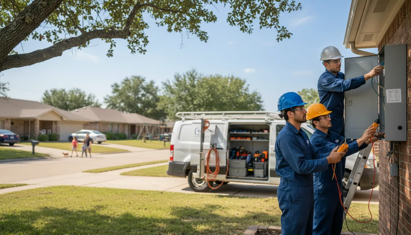 Certified electrician providing emergency electrical services in Fisher, AR